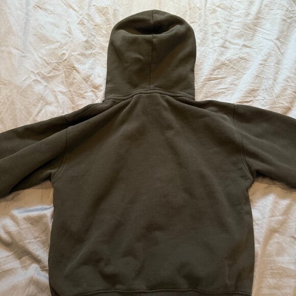 Aritzia TNA Cozy Fleece Perfect Hoodie M Black Classic Fit Pullover - Picture 5 of 5